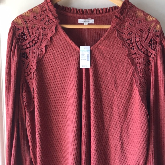 Maurice Long Sleeve Blouse Red/Orange NWT XL - Picture 6 of 10